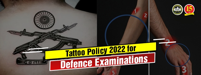 Tattoo Policy 2022 for defence Examinations