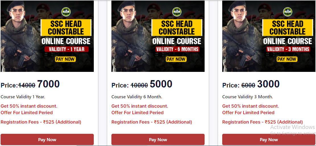 ssc head constable online course